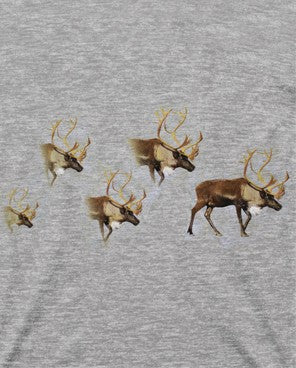 Reindeer Heather Grey Long Sleeve T-Shirt