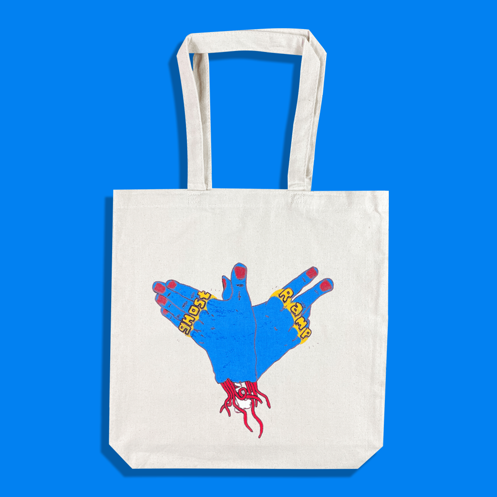 Hands Off-White Tote Bag