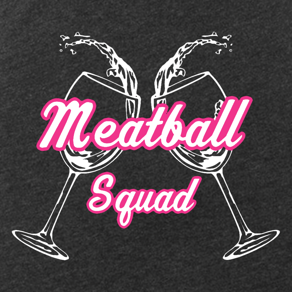 Meatball Squad Wine Glasses Women's V-Neck