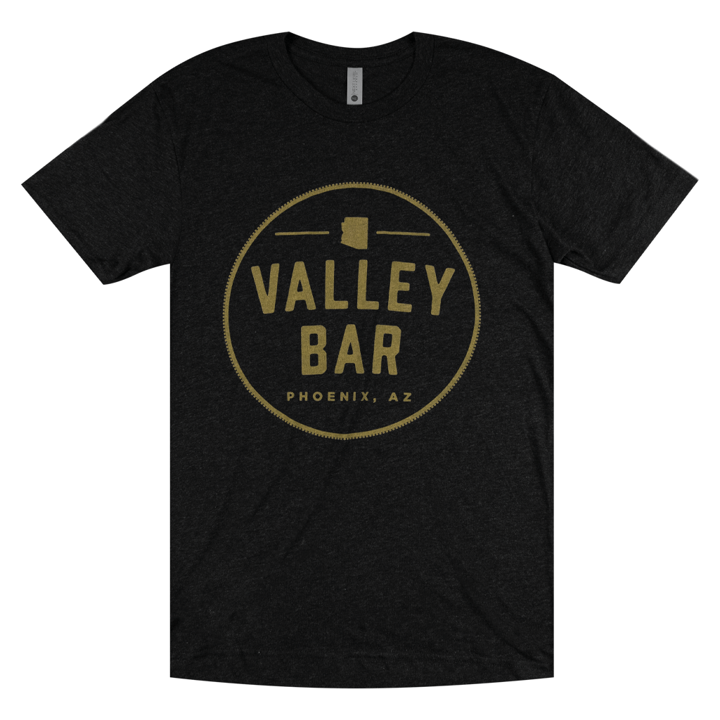 Valley Bar Circle Logo Black Tri-Blend